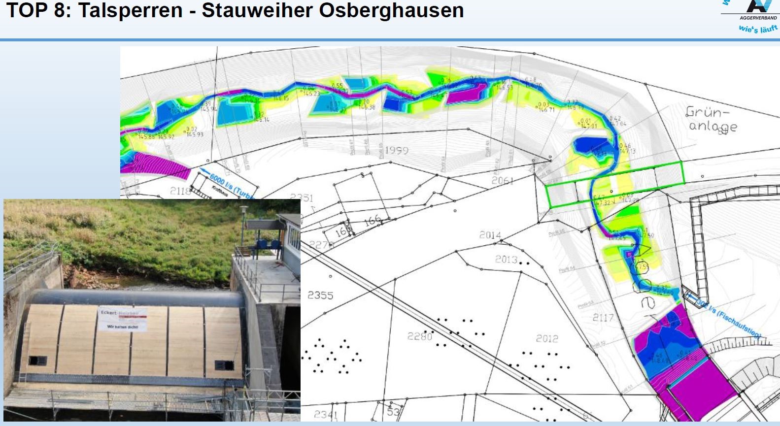 Neue Wehrbeplankung und geplante Fischtreppe in Osberghausen-über 1, 2 Mio € (mind.) werden in den Sand, bzw. Schlamm gesetzt. 