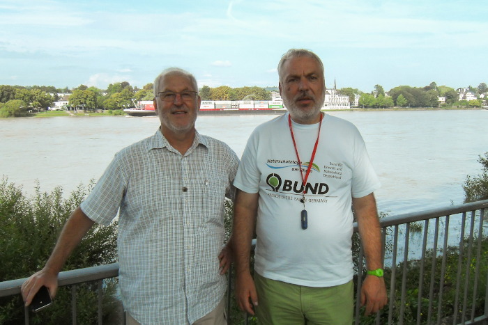 Die Organisatoren der Naturschutztage am Rhein: Joachim Scheffer und Paul Kröfges vom BUND.
